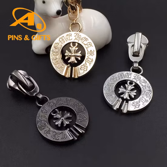 Cursore per cerniera in metallo per indumenti Testa con cerniera in nylon con tiretto personalizzato per cerniera